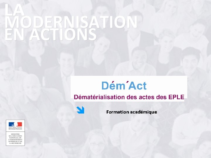  Formation académique 