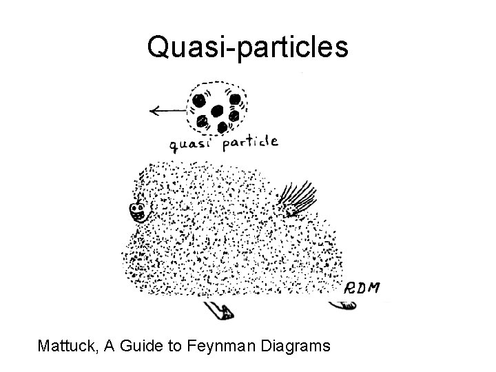 Quasi-particles Mattuck, A Guide to Feynman Diagrams 