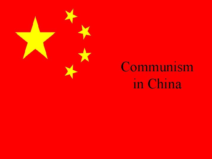 Communism in China 