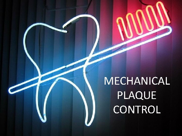 MECHANICAL PLAQUE CONTROL 