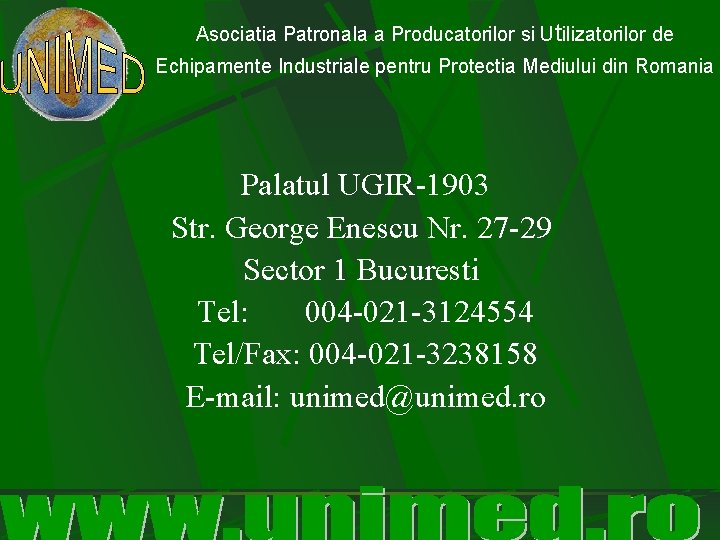 Asociatia Patronala a Producatorilor si Utilizatorilor de Echipamente Industriale pentru Protectia Mediului din Romania