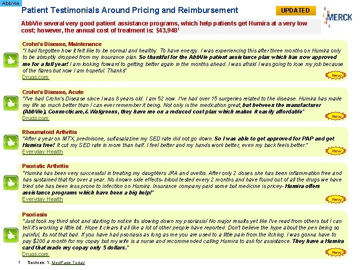 Abb. Vie Patient Testimonials Around Pricing and Reimbursement UPDATED Abb. Vie several very good