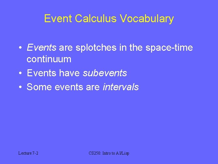 Building Knowledge Bases Lecture 7 2 February 18