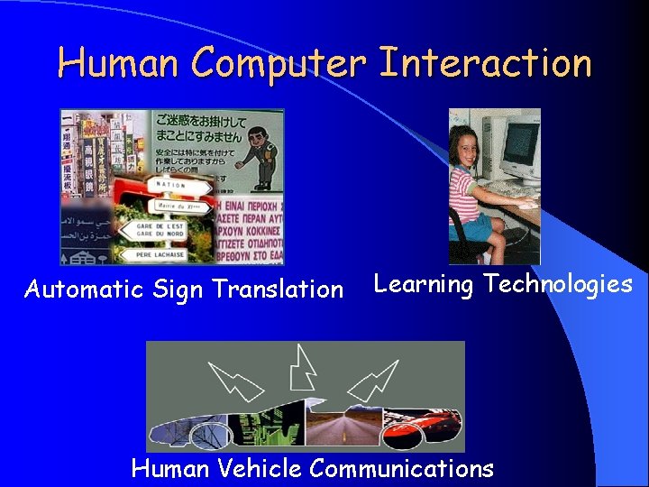 Human Computer Interaction Automatic Sign Translation Learning Technologies Human Vehicle Communications 
