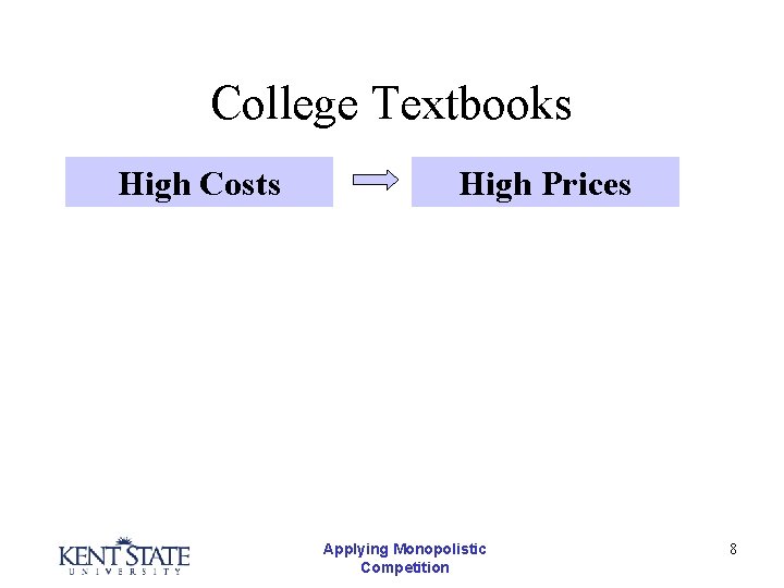 College Textbooks High Costs High Prices Applying Monopolistic Competition 8 