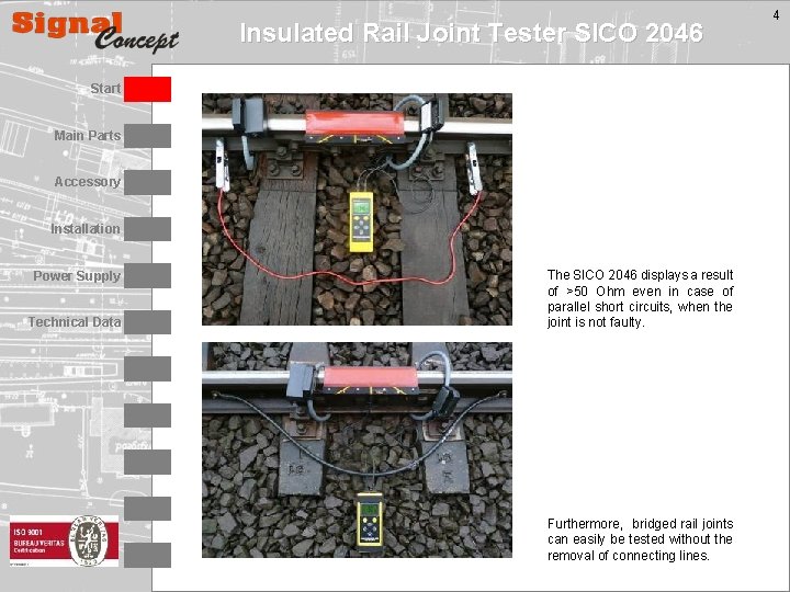 Insulated Rail Joint Tester SICO 2046 Start Main Parts Accessory Installation Power Supply Technical