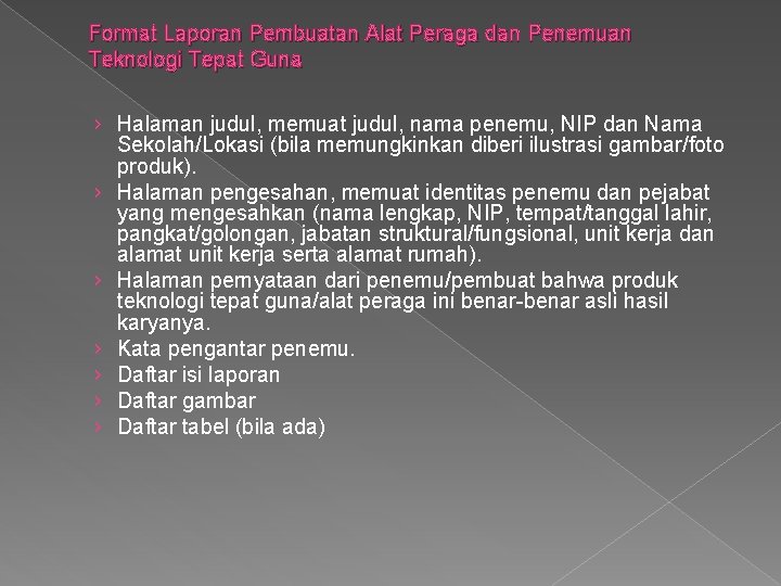 Format Laporan Pembuatan Alat Peraga dan Penemuan Teknologi Tepat Guna › Halaman judul, memuat