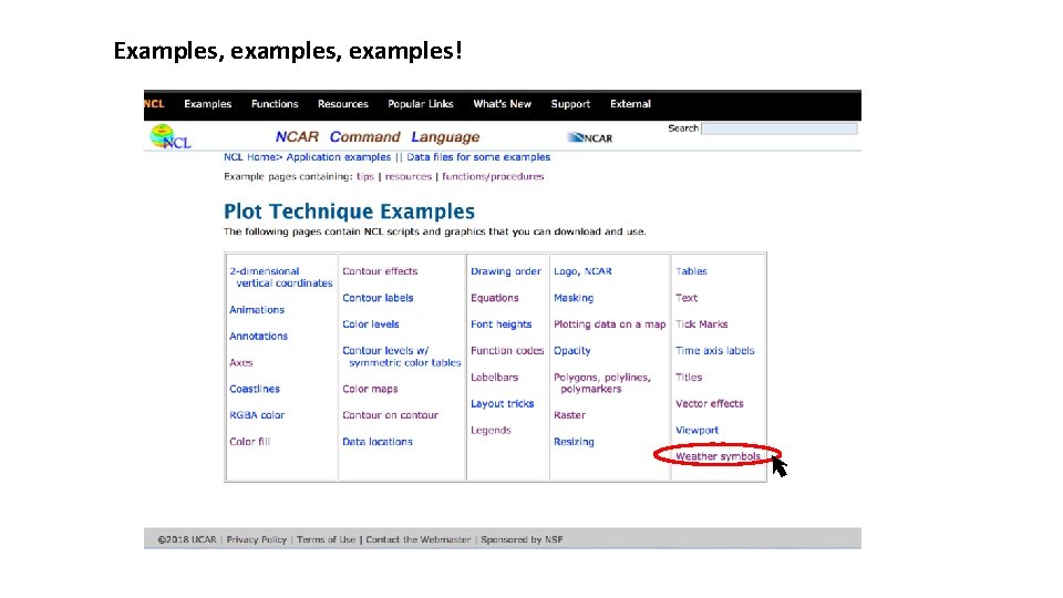 Examples, examples! Examples, examples!