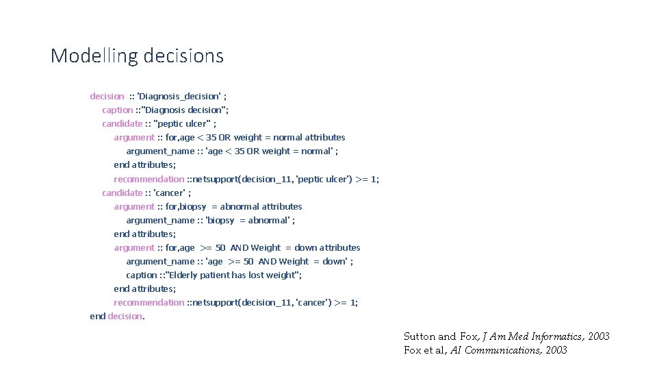 Modelling decisions decision : : 'Diagnosis_decision' ; caption : : "Diagnosis decision"; candidate : Modelling decisions decision : : 'Diagnosis_decision' ; caption : : "Diagnosis decision"; candidate :
