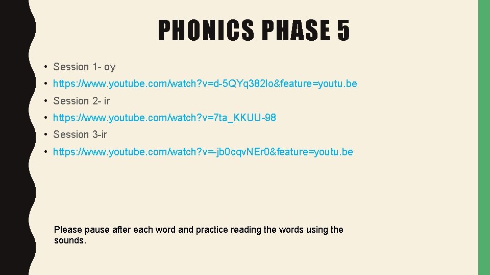 PHONICS PHASE 5 • Session 1 - oy • https: //www. youtube. com/watch? v=d-5