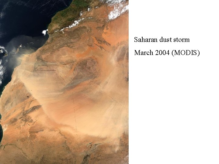 Saharan dust storm March 2004 (MODIS) 