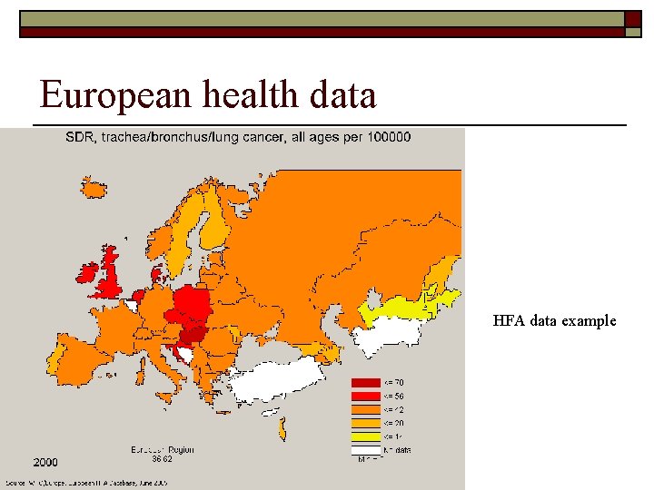 European health data HFA data example 