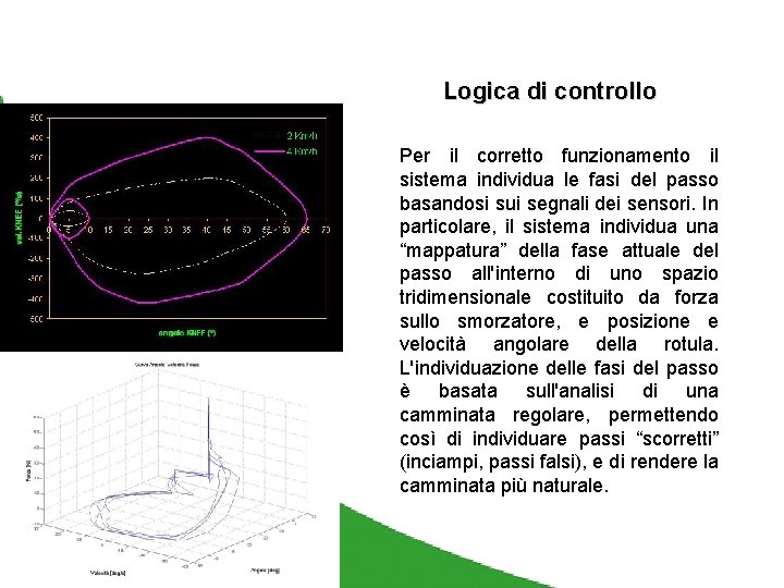 Logica di controllo Per il corretto funzionamento il sistema individua le fasi del passo