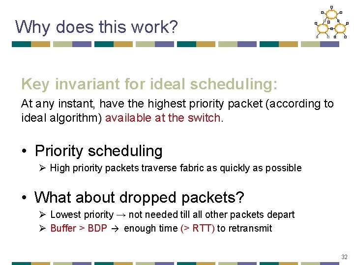 Why does this work? Key invariant for ideal scheduling: At any instant, have the