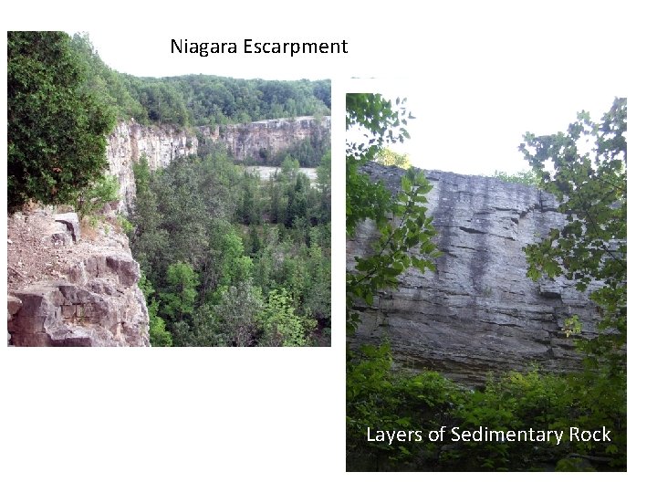 Niagara Escarpment Layers of Sedimentary Rock 