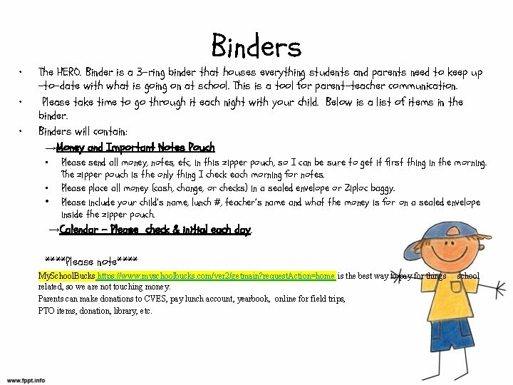  • • • Binders The HERO. Binder is a 3 -ring binder that