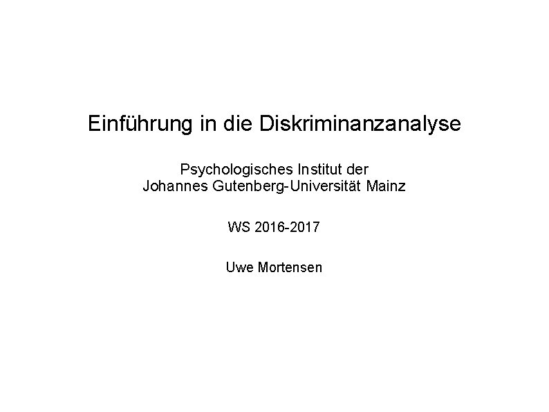 Psychologisches Institut Der Johannes Gutenberg-universität Mainz slidetodoc.com