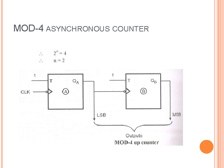 MOD-4 ASYNCHRONOUS COUNTER 