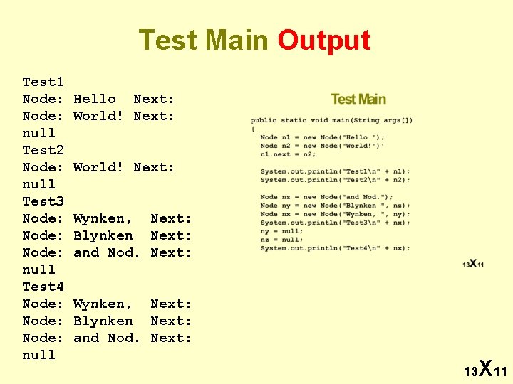 Test Main Output Test 1 Node: null Test 2 Node: null Test 3 Node: