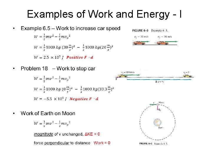 Examples of Work and Energy - I • 