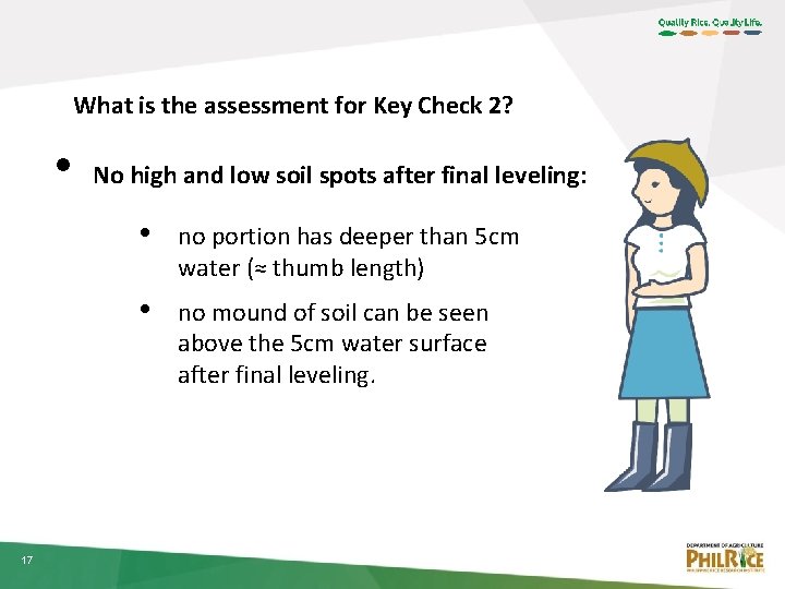 What is the assessment for Key Check 2? • 17 No high and low