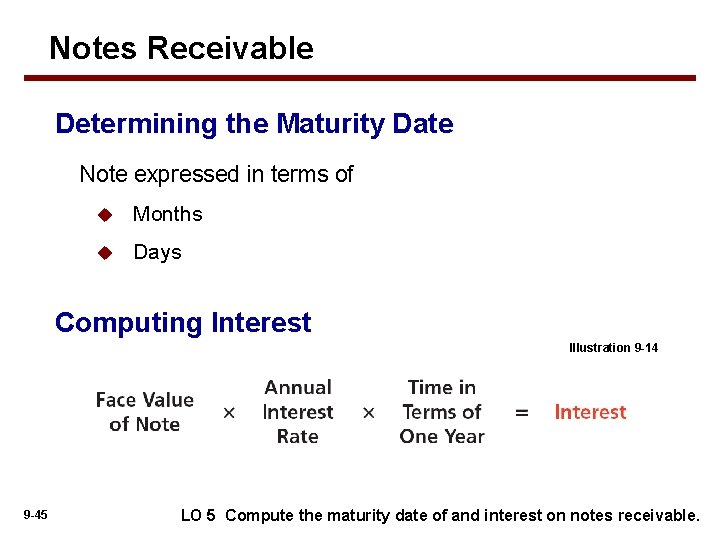 Notes Receivable Determining the Maturity Date Note expressed in terms of u Months u