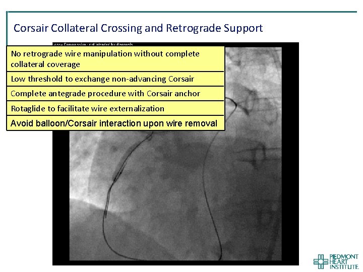 Corsair Collateral Crossing and Retrograde Support No retrograde wire manipulation without complete collateral coverage Corsair Collateral Crossing and Retrograde Support No retrograde wire manipulation without complete collateral coverage