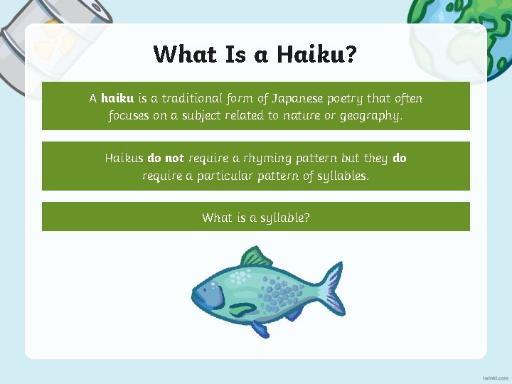 What Is a Haiku? A haiku is a traditional form of Japanese poetry that