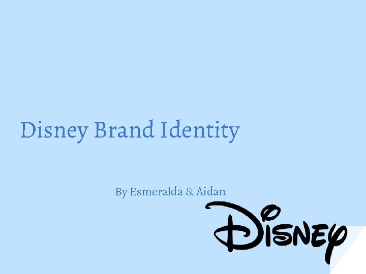 Disney Brand Identity By Esmeralda & Aidan 
