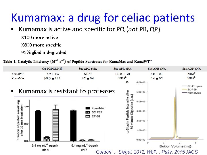 Kumamax: a drug for celiac patients • Kumamax is active and specific for PQ
