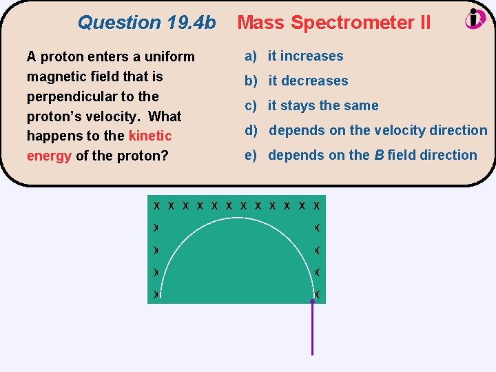 Question 19. 4 b A proton enters a uniform magnetic field that is perpendicular