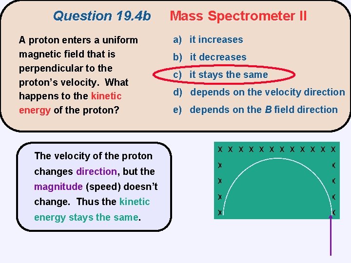Question 19. 4 b A proton enters a uniform magnetic field that is perpendicular
