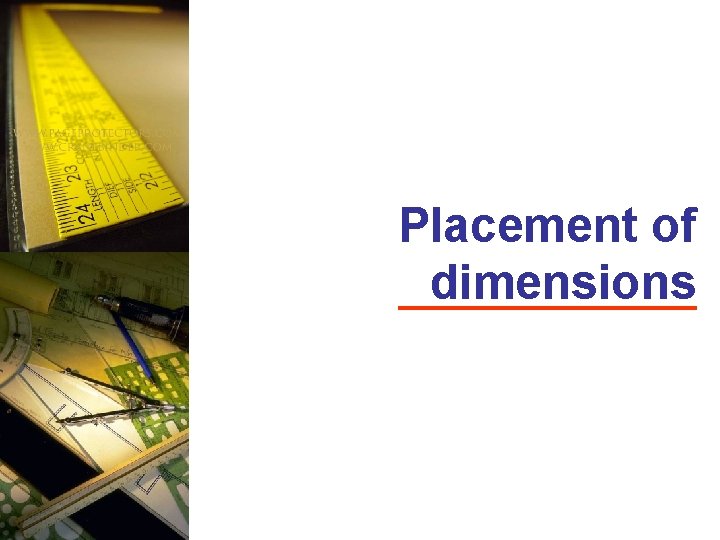 Placement of dimensions 