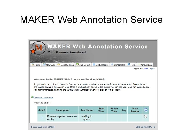 MAKER Web Annotation Service MAKER Web Annotation Service
