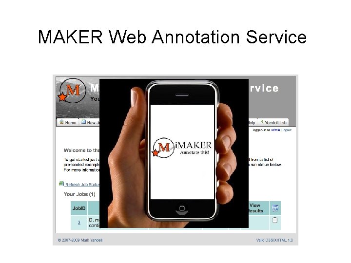 MAKER Web Annotation Service MAKER Web Annotation Service