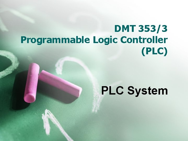 DMT 353/3 Programmable Logic Controller (PLC) PLC System 