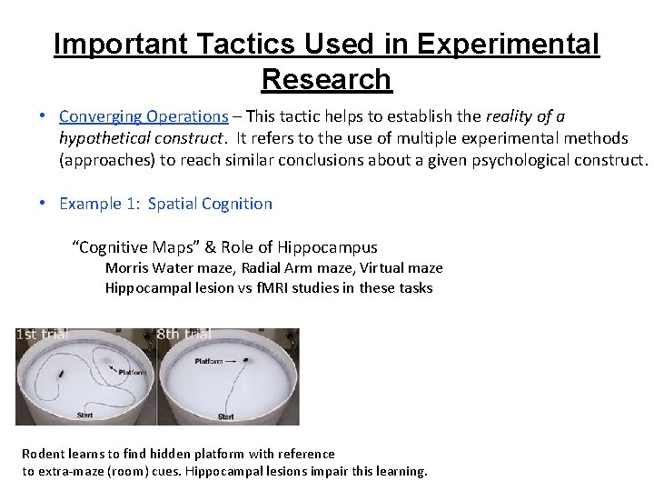 Important Tactics Used in Experimental Research • Converging Operations – This tactic helps to Important Tactics Used in Experimental Research • Converging Operations – This tactic helps to
