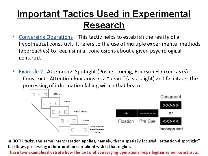 Important Tactics Used in Experimental Research • Converging Operations – This tactic helps to Important Tactics Used in Experimental Research • Converging Operations – This tactic helps to