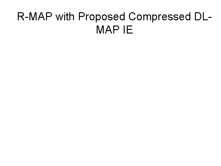 R-MAP with Proposed Compressed DLMAP IE 