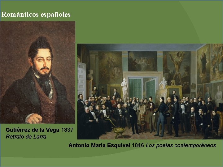 Románticos españoles Gutiérrez de la Vega 1837 Retrato de Larra Antonio Maria Esquivel 1846