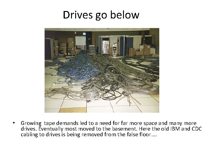 Drives go below • Growing tape demands led to a need for far more