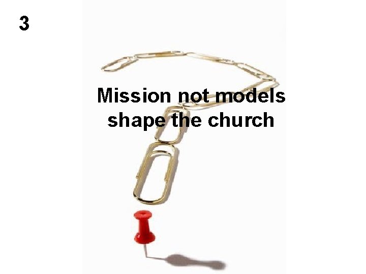 3 Mission not models shape the church 