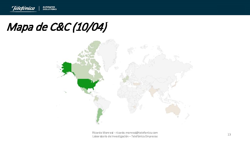 Mapa de C&C (10/04) Ricardo Monreal - ricardo. monreal@telefonica. com Laboratorio de Investigación –