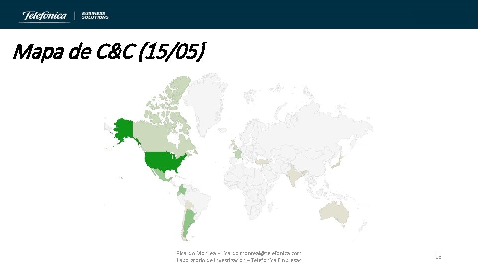 Mapa de C&C (15/05) Ricardo Monreal - ricardo. monreal@telefonica. com Laboratorio de Investigación –
