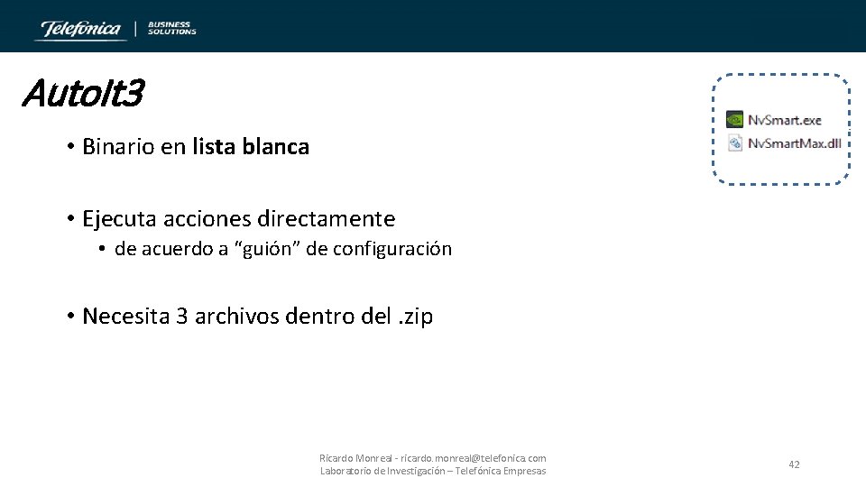 Auto. It 3 • Binario en lista blanca • Ejecuta acciones directamente • de