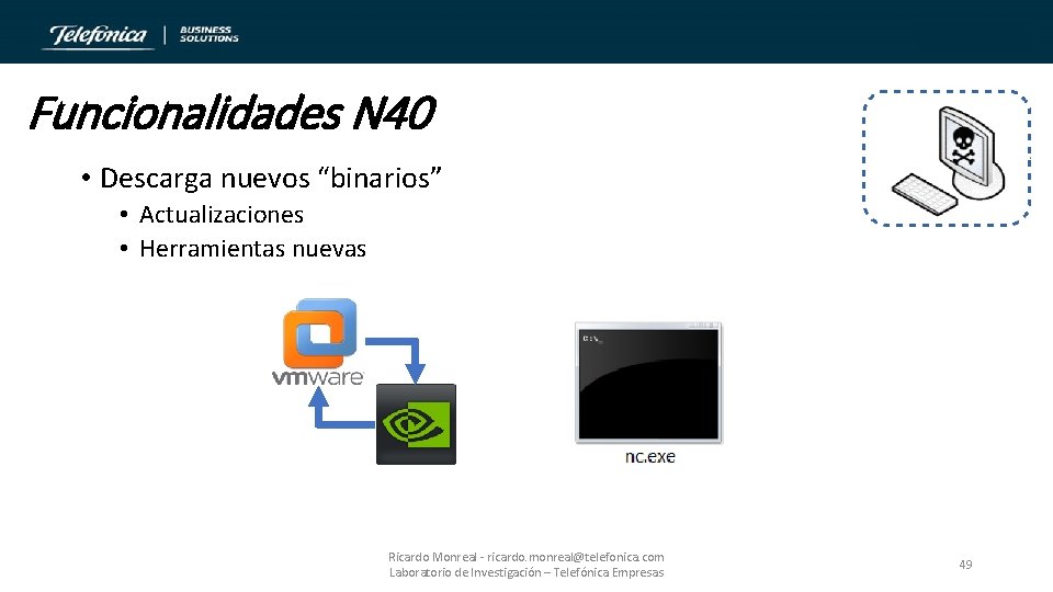 Funcionalidades N 40 • Descarga nuevos “binarios” • Actualizaciones • Herramientas nuevas Ricardo Monreal