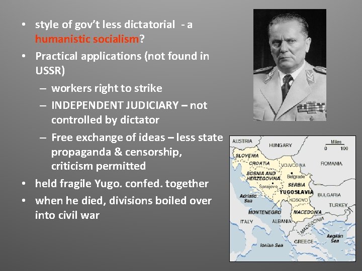 • style of gov’t less dictatorial - a humanistic socialism? • Practical applications • style of gov’t less dictatorial - a humanistic socialism? • Practical applications