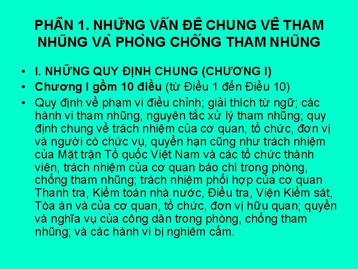 PH N 1. NHƯ NG V N ĐÊ CHUNG VÊ THAM NHU NG VA