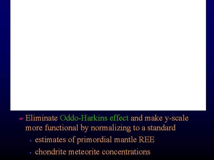 F Eliminate Oddo-Harkins effect and make y-scale more functional by normalizing to a standard