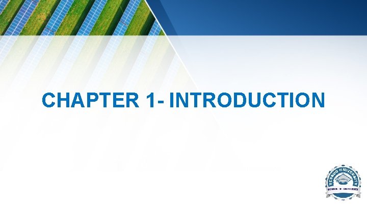 CHAPTER 1 - INTRODUCTION CHAPTER 1 - INTRODUCTION